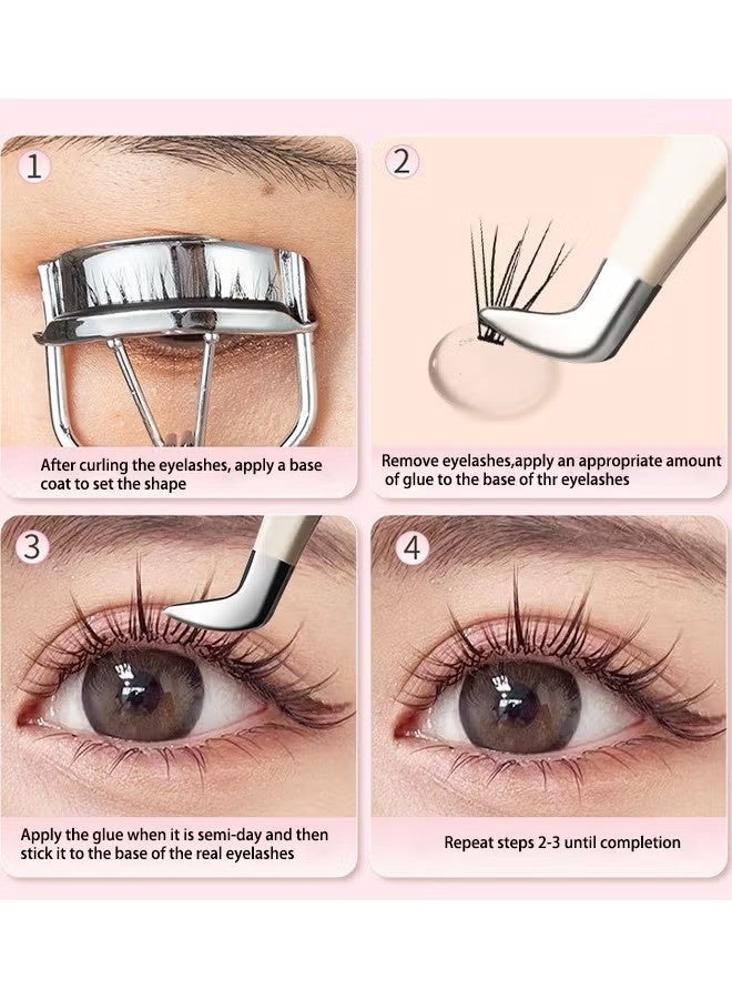 4 Straight Lash Tweezers for Eyelash Extensions - Pointed Tweezers, Anti-Rust, Stainless Steel Isolation Lash Supplies - Image 3